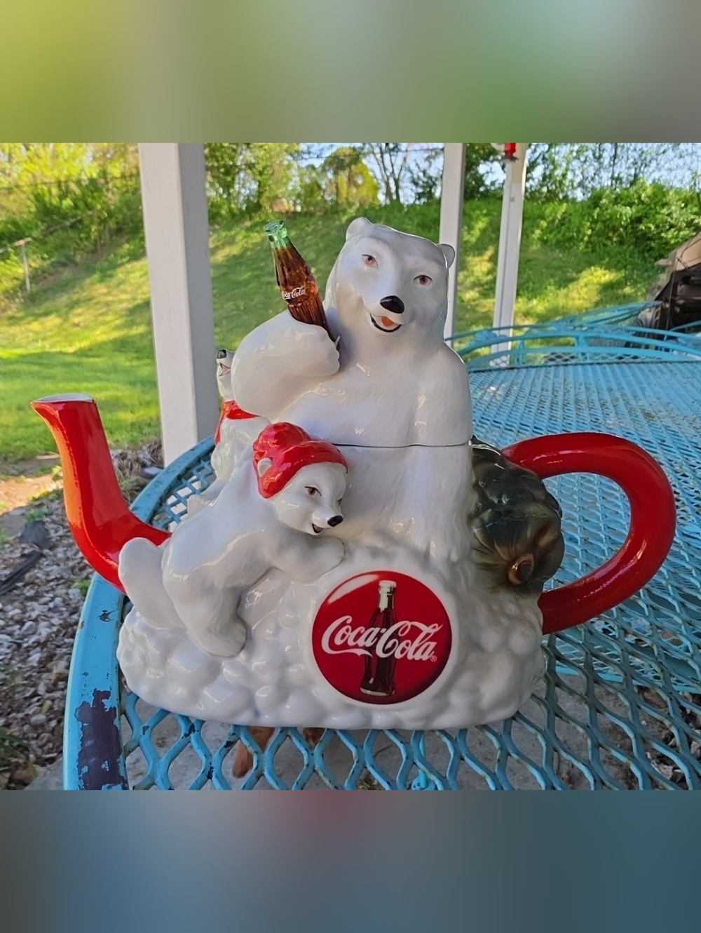 Vintage Coca Cola Teapot Polar Bears Germany 1997